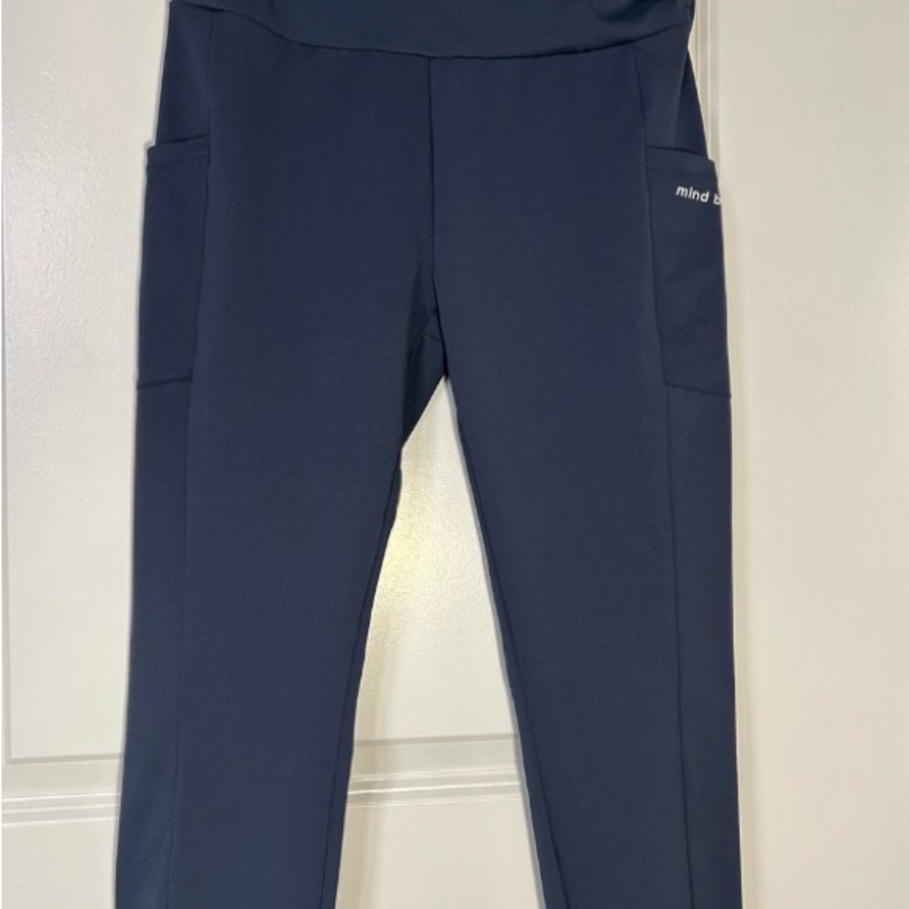 Peace Love World 3x Petite Pocket Legging Navy Activewear Yoga Workout Plus Size